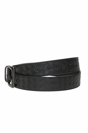 Gray intrecciato belt, zdjęcie 2 Gray intrecciato belt od Bottega Veneta
